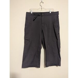 PrAna‎ Breathe Long Cargo Shorts Belted Cropped Hiking Capri Gray Women's Large